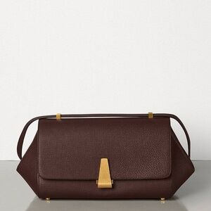 Bottega Veneta Bv Angle Calf Leather Shoulder Bag in Color Ox Blood